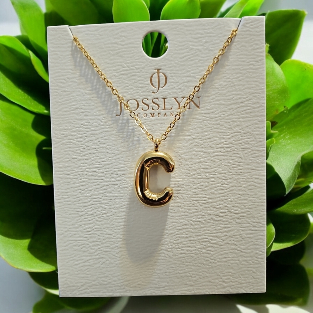 C - 18K STAINLESS STEEL TARNISH FREE INITIAL NECKLACE